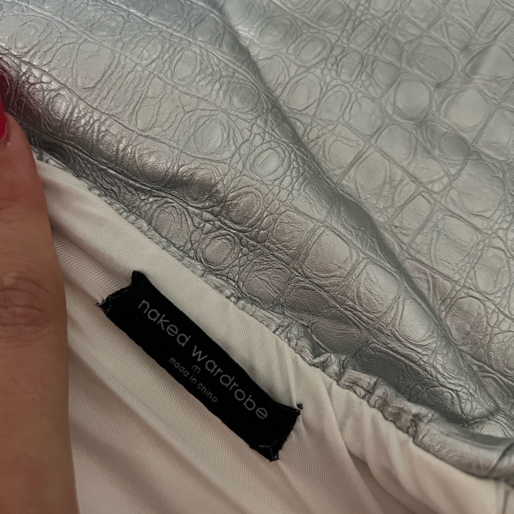 Silver Strapless Mini 2 Piece Set - image 4